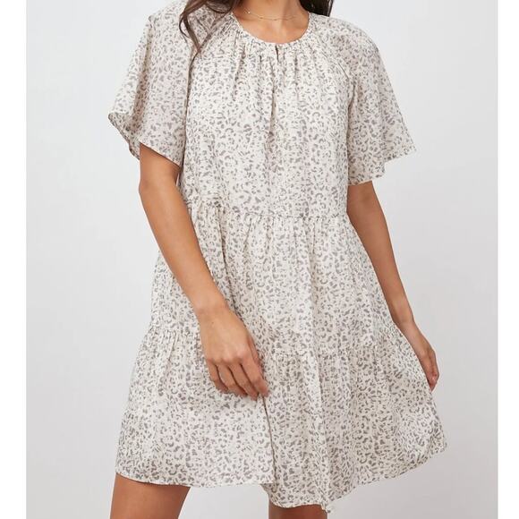 Rails Size XL Cotton Mini Clarissa Dress Watercolor Cheetah - Picture 5 of 16